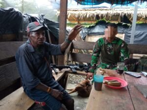 TNI Masapa Sambut Kehadiran Kepala Kapnung Keikey