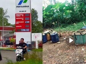 Diduga Ada Praktik Penimbunan BBM Subsidi, Puluhan Jerigen di Sekitar Area SPBU Galyasan Sempu Tuai Sorotan Warga
